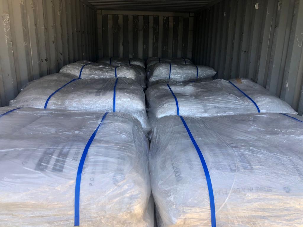 Loaded container ready for export